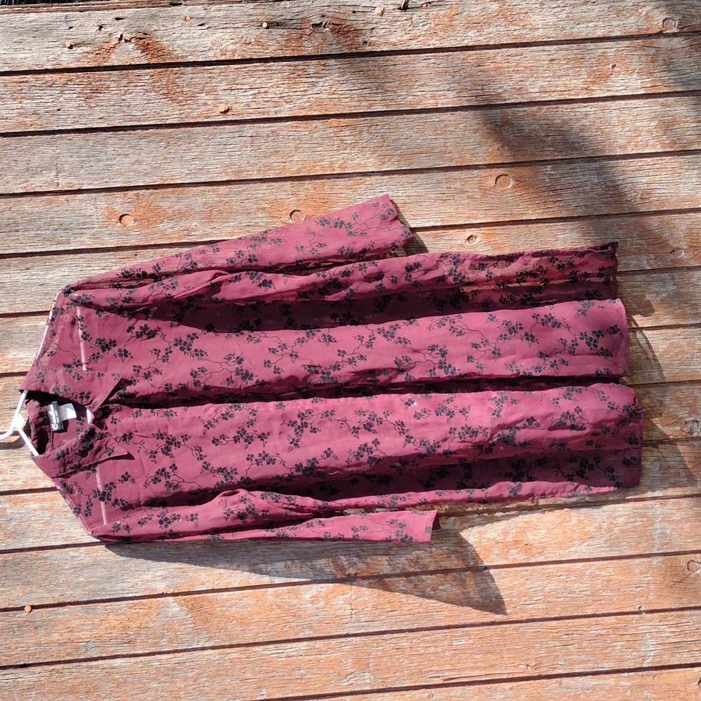 Caribou wine color sheer duster vintage